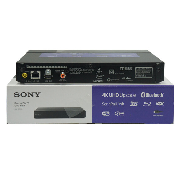 索尼(sony)bdp-s6700 3d蓝光dvd播放机影碟机 2k至4k倍线技术 内置