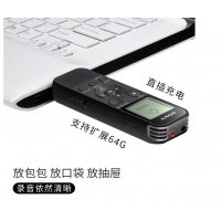 索尼 （SONY） ICD-PX470录音笔4G专业高清降噪迷你学生自动mp3无损播放器 超长待机会 黑色 4G
