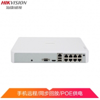 海康威视网络监控硬盘录像机高清网络8路监控主机带POE供电 DS-7108N-F1/8P(B)
