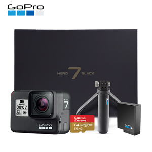GoPro HERO7Black 电池+shorty自拍礼盒运动相机摄像机