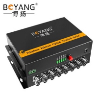 模拟视频光端机16路视频 光纤收发器延长器 单纤单模FC接口 1对 BY-16V